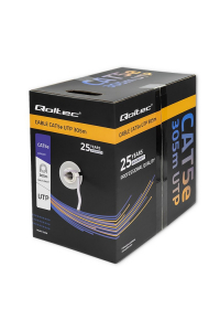 Obrázok pre Qoltec 50358 UTP síťový kabel| CAT5E | 305m | PVC šedé