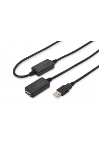 Obrázok pre Digitus DA-73102 USB kabel 20 m USB 2.0 USB A Černá