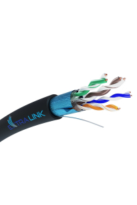 Obrázok pre Extralink CAT5E FTP (F/UTP) V2 OUTDOOR TWISTED PAIR 100M síťový kabel Černá F/UTP (FTP)