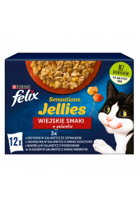 Obrázok pre Purina Felix Sensations Mix krůta, makrela, jehněčí, sleď - vlhké krmivo pro kočky - 12x85 g