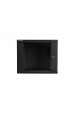 Obrázok pre Nástěnná instalační skříň Lanberg 19'' 9U 600x450mm černá (skleněné dveře)
